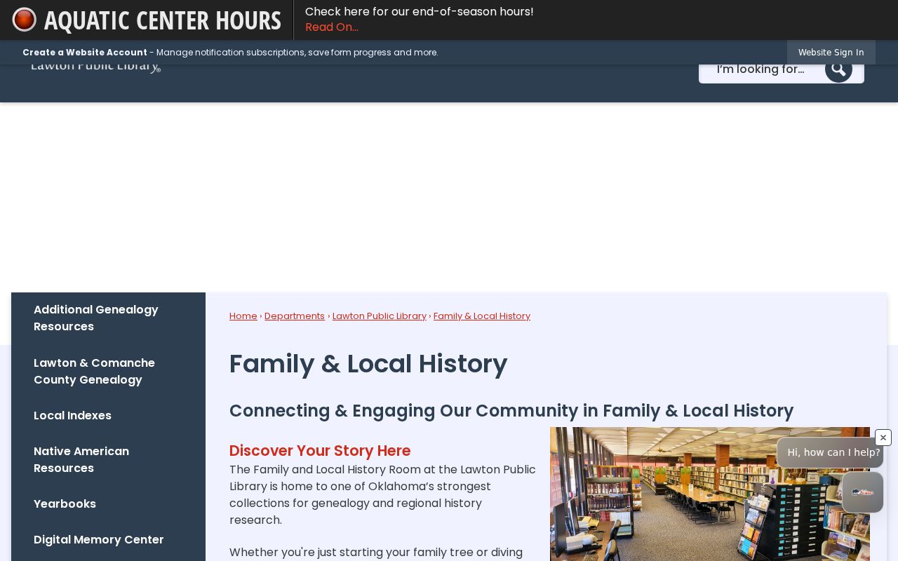 Lawton city directory research at the Library Family and Local History Room
