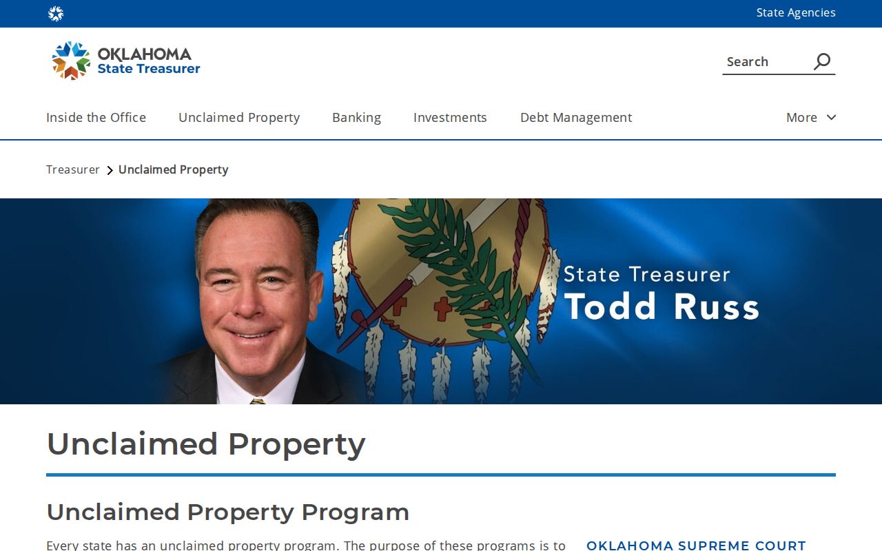 Lawton residents directory Oklahoma unclaimed property search page