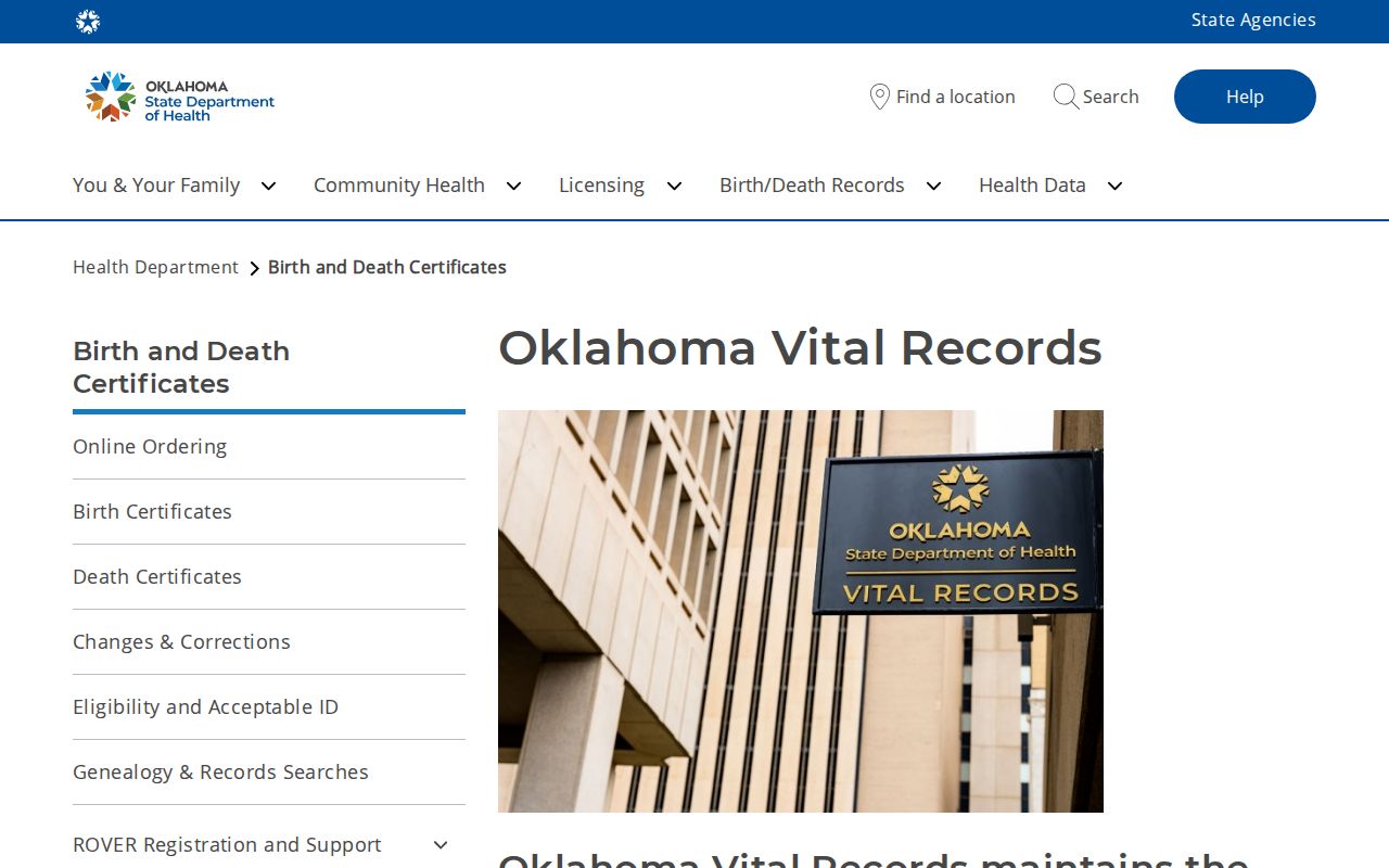 Lawton residents directory Oklahoma vital records ordering information